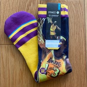 LA Lakers Stance Socks: Wilt Chamb L/XL (9-13)